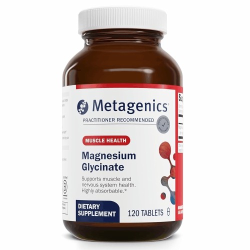 Metagenics Magnesium Glycinate Highly Absorbable • Supports Muscle &amp; Nervous System Health* Dietary Supplement • 120 Tablets