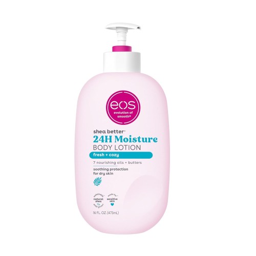 eos Shea Better Body Lotion- Fresh &amp; Cozy, 24-Hour Moisture Skin Care, Lightweight &amp; Non-Greasy