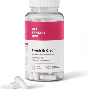 Her Fantasy Box Fresh &amp; Clean pH Restore Vaginal Suppositories - Natural Vaginal Health Support for pH Balance, Odor Control, and Comfort