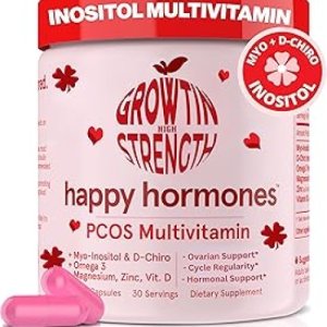 Happy Hormones Myo-Inositol &amp; D-Chiro Inositol Natural Supplement for Women's
