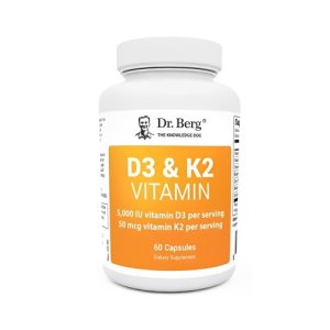 Dr. Berg the Knowledge Doc D3 &amp; K2 Vitamin 60 Capsules – Dietary Supplement